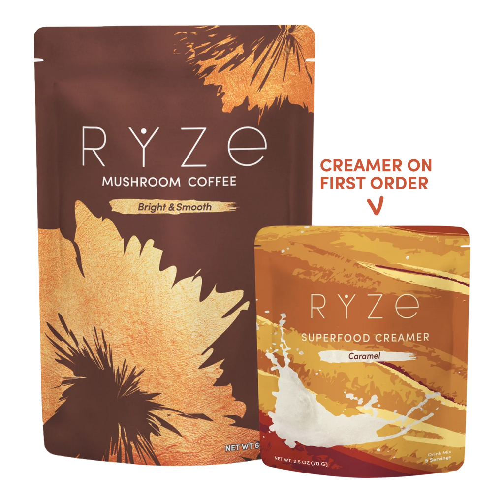 RYZE Mushroom Coffee + Caramel Creamer Set