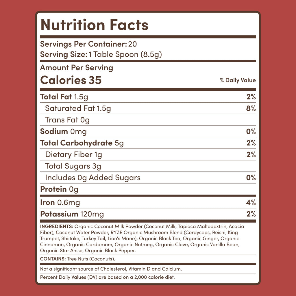 RYZE Mushroom Chai (20 Servings)