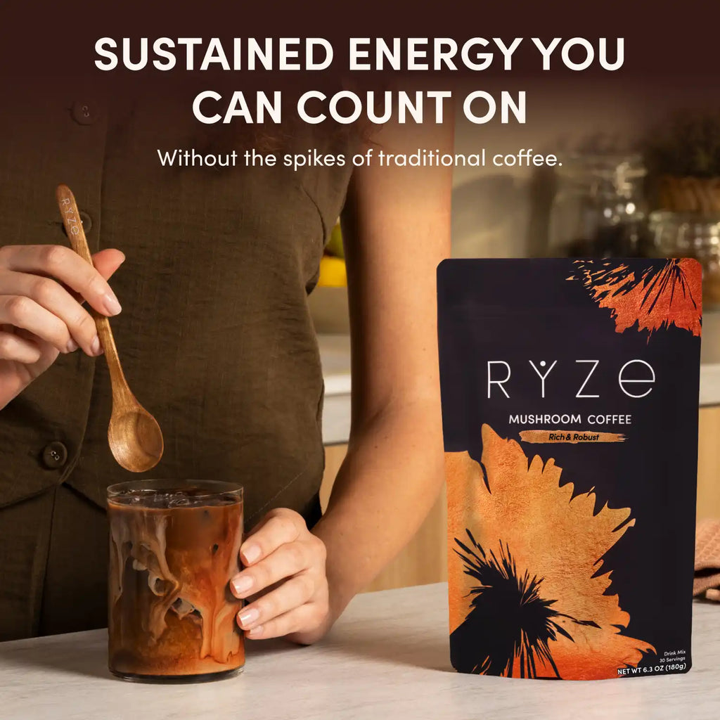 RYZE Mushroom Coffee Dark Roast (30 Servings)