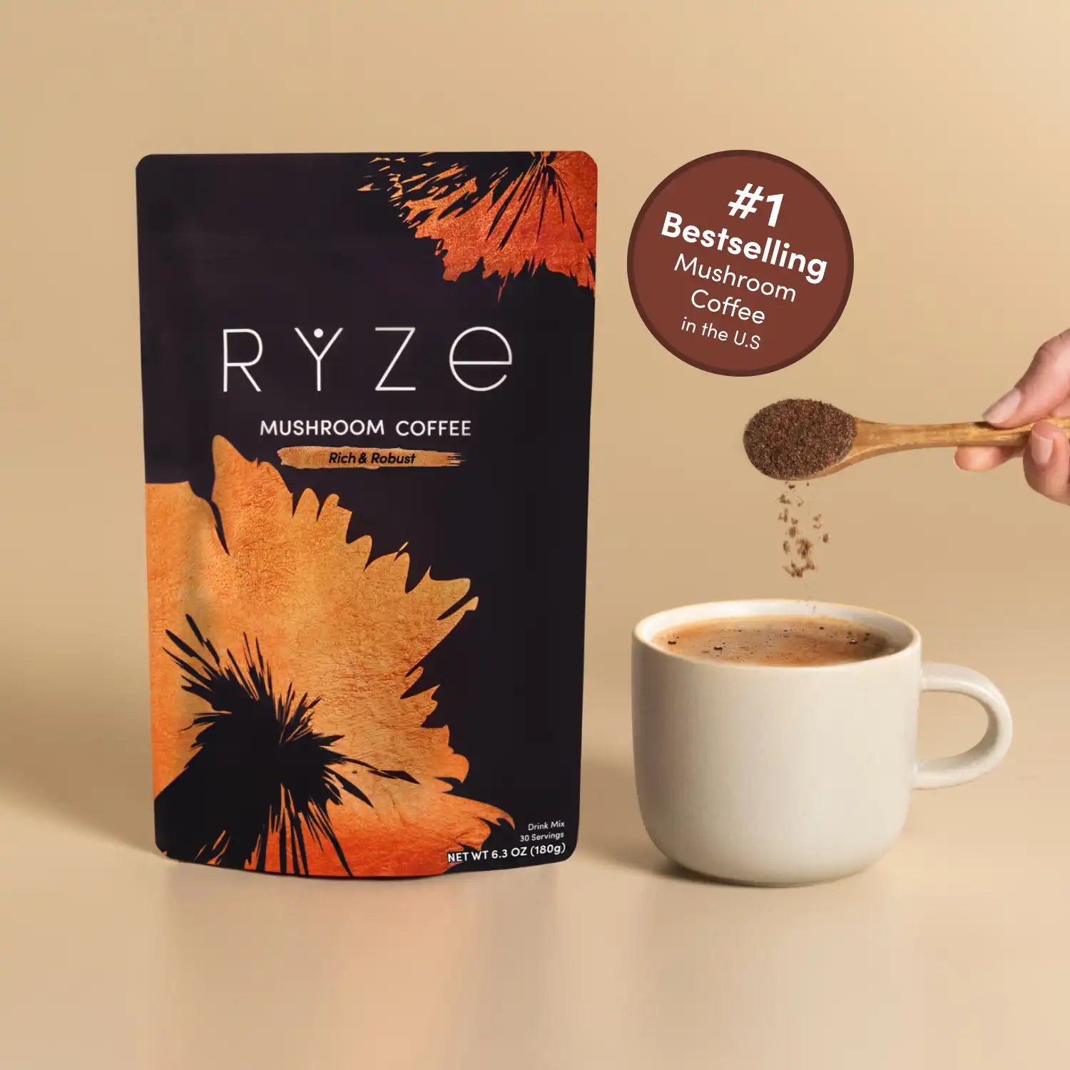 RYZE Mushroom Coffee 30 Servings