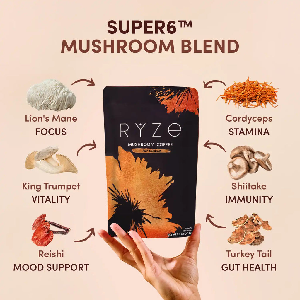 RYZE Mushroom Coffee House Blend 30 Servings