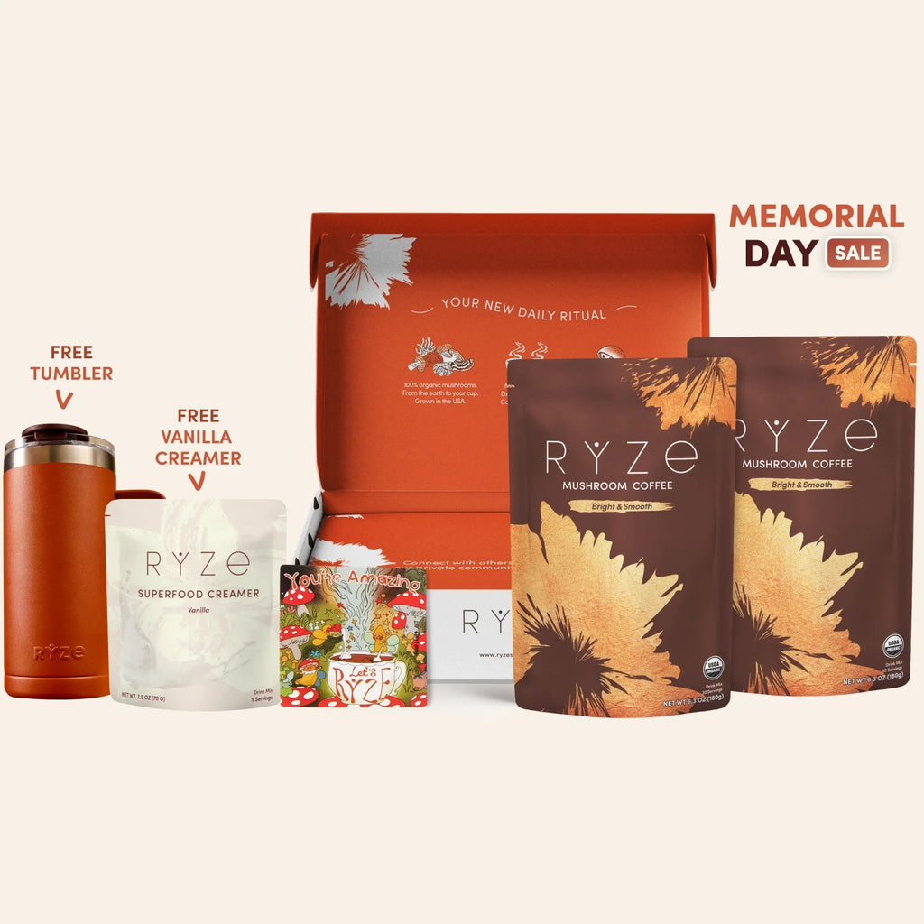 RYZE Mushroom Coffee Starter Kit 60 Serving